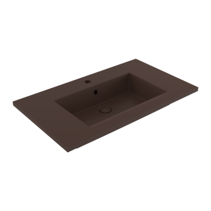 Bocchi Milano Etajerli Lavabo 80 cm Mat Kahve - 1113-025-0126 - Etajerli Lavabo