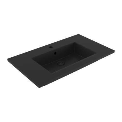 Bocchi Milano Etajerli Lavabo 80 cm Mat Siyah - 1113-004-0126 - Etajerli Lavabo
