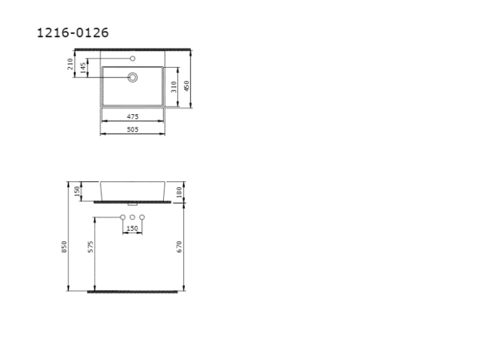 Bocchi Milano Tezgah Üstü/Asma Lavabo 50 cm Mat Mint Yeşil - 1216-033-0126 - Asma Lavabo - 1