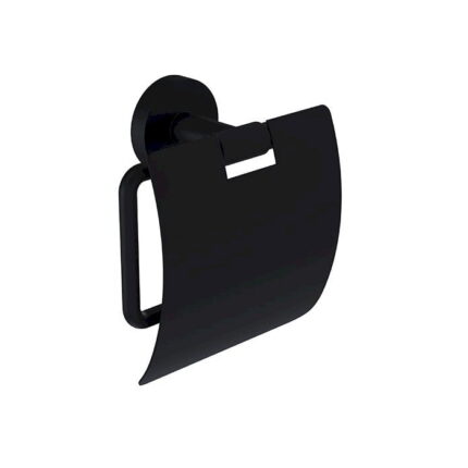 Bocchi Piave Tuvalet Kağıtlığı - Kapaklı Mat Siyah