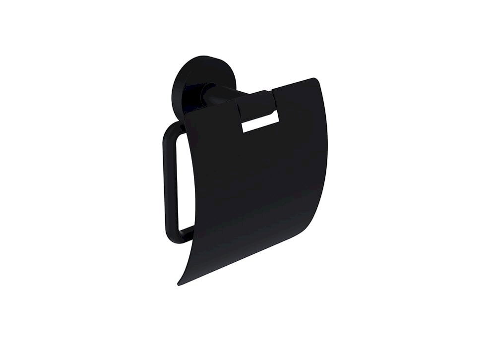 Bocchi Piave Tuvalet Kağıtlığı - Kapaklı Mat Siyah Bocchi Piave Tuvalet Kağıtlığı - Kapaklı Mat Siyah