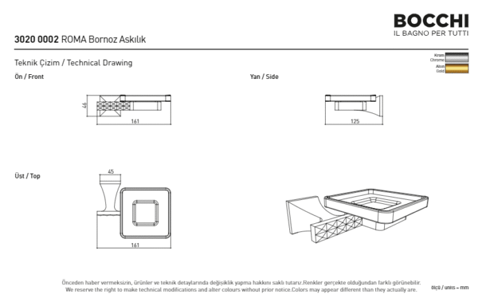 Bocchi Roma Sabunluk Altın - 3020-0002-EG - Sabunluk - 2