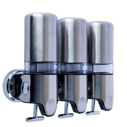 Bocchi Sıvı Sabunluk Üçlü Sıvı Sabunluk Üçlü 450x3 ml Mat Paslanmaz Çelik - 3052-0003 - Sıvı Sabunluk - 1