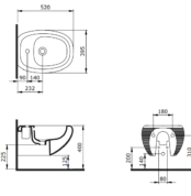 Bocchi Strata Asma Bide Parlak Beyaz - 1413-001-0120 - Bideler (Abdestlik) - 2
