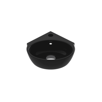 Bocchi Taormina Arch Köşe Lavabo 30 cm Parlak Siyah - 1392-005-0126 - Köşe Lavabo