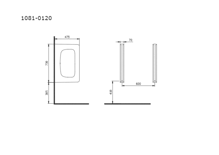 Bocchi Taormina Arch Pisuvar Ara Bölmesi Parlak Beyaz - 1081-001-0120 - Pisuvar Ara Bölmesi - 1