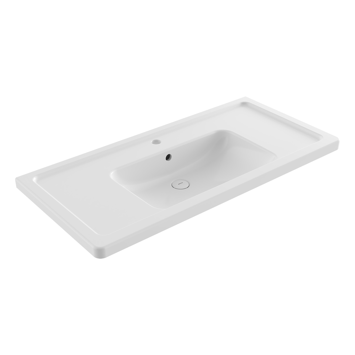 bocchi taormina pro etajerli lavabo 105 cm parlak beyaz 1118-001-0126 Bocchi Taormina Pro Etajerli Lavabo 105 cm Parlak Beyaz - 1118-001-0126 - Etajerli Lavabo