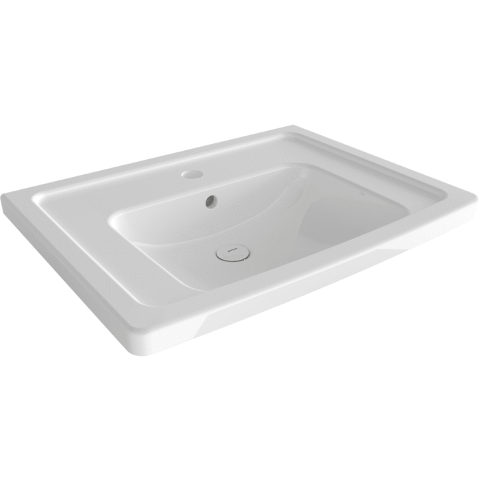 Bocchi Taormina Pro Etajerli Lavabo 66 cm Parlak Beyaz - 1007-001-0126 - Etajerli Lavabo - 1