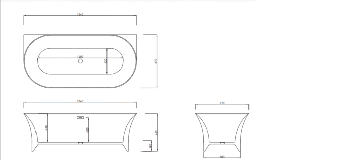 Bocchi Taranto Küvet Parlak Beyaz - 3207-200-001 - Küvetler - 2
