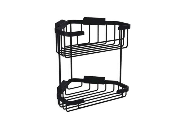 Bocchi Tel Sabunluk Köşe Malzemelik - İkili Tel Sabunluk Köşe Malzemelik - İkili Mat Siyah - 3050-0011-AB - Malzemelik - 1