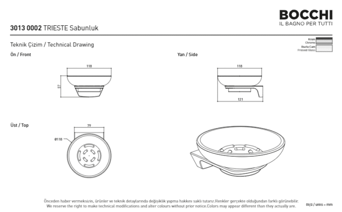 Bocchi Trieste Sabunluk Krom