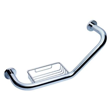 Bocchi Tutunma Barı Açılı Sabunluklu 455 mm Krom - 3051-0005 - Tutunma Barı, Tutamak - 1