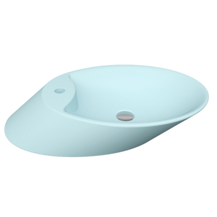 Bocchi Vessel Çanak Lavabo 72 cm Mat Buz Mavisi