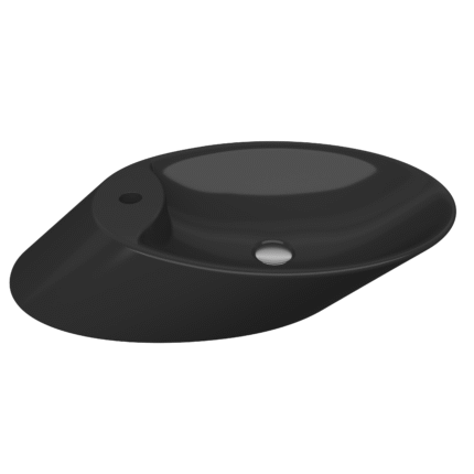Bocchi Vessel Çanak Lavabo 72 cm Parlak Siyah