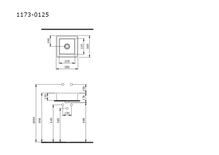 Bocchi Vessel Kare Lavabo 38x38 cm Mat Beyaz