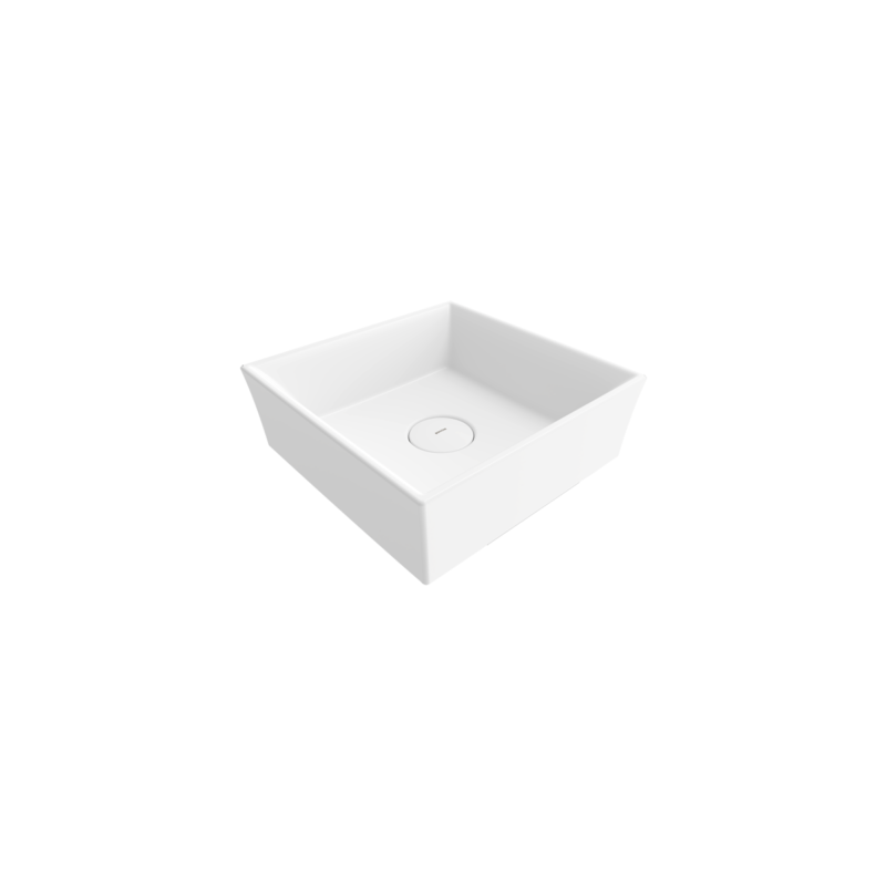 Bocchi Vessel Kare Lavabo 38x38 cm Mat Beyaz - 1173-002-0125 - Tezgah Üstü Lavabo