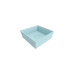 Bocchi Vessel Kare Lavabo 38x38 cm Mat Buz Mavisi - 1173-029-0125 - Tezgah Üstü Lavabo