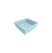 Bocchi Vessel Kare Lavabo 38x38 cm Mat Buz Mavisi - 1173-029-0125 - Tezgah Üstü Lavabo