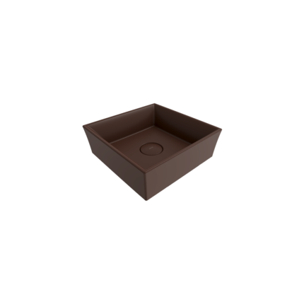 Bocchi Vessel Kare Lavabo 38x38 cm Mat Kahve - 1173-025-0125 - Tezgah Üstü Lavabo