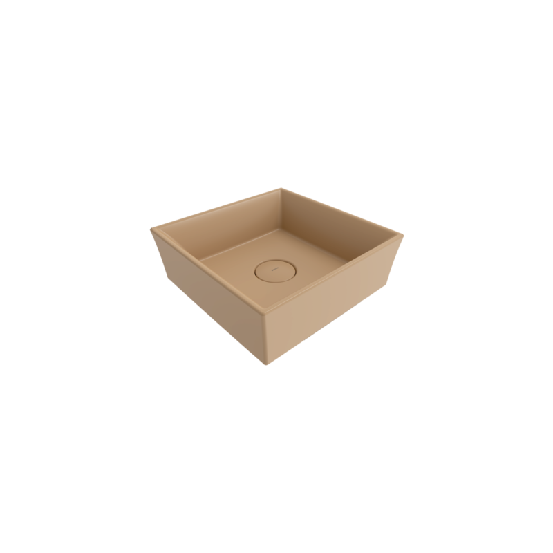 Bocchi Vessel Kare Lavabo 38x38 cm Mat Kaşmir - 1173-011-0125 - Tezgah Üstü Lavabo