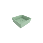 Bocchi Vessel Kare Lavabo 38x38 cm Mat Mint Yeşil - 1173-033-0125 - Tezgah Üstü Lavabo
