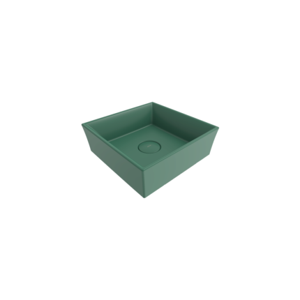 Bocchi Vessel Kare Lavabo 38x38 cm Mat Yeşil - 1173-027-0125 - Tezgah Üstü Lavabo
