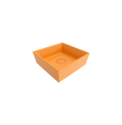Bocchi Vessel Kare Lavabo 38x38 cm Parlak Mandalina Sarısı - 1173-021-0125 - Tezgah Üstü Lavabo