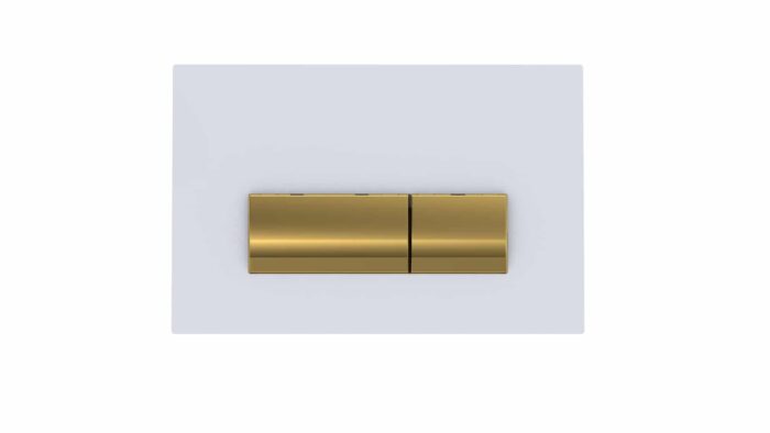 Bocchi Vivente Cam Kumanda Panelleri Beyaz / Altın Cam - 8200-0160 - Kumanda Panelleri (Gömme Rezervuar Butonları) - 1