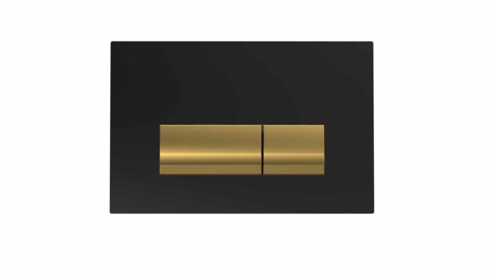 Bocchi Vivente Cam Kumanda Panelleri Siyah / Altın Cam - 8200-0159 - Kumanda Panelleri (Gömme Rezervuar Butonları) - 1