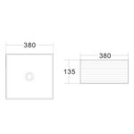 Lena E-2105 Tezgah Üstü Porselen Lavabo - E-2105 - Tezgah Üstü Lavabo - 2