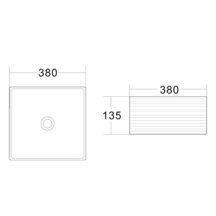 Lena E-2105 Tezgah Üstü Porselen Lavabo - E-2105 - Tezgah Üstü Lavabo - 2