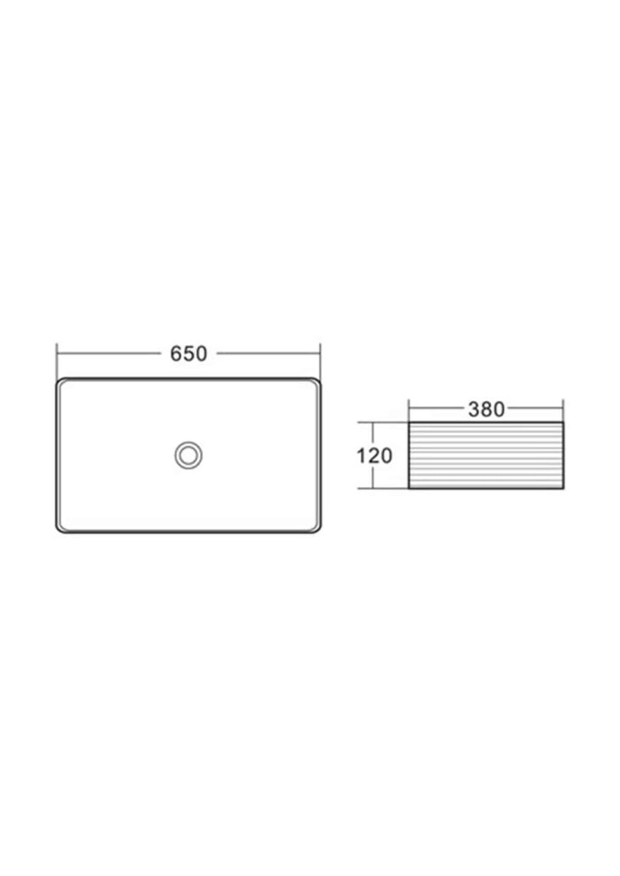 Lena E-2106 Tezgah Üstü Porselen Lavabo