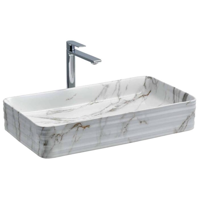 Lena E-2106M1 Tezgah Üstü Porselen Lavabo