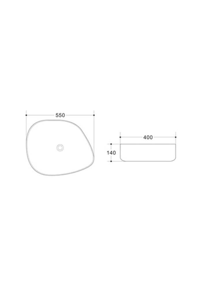 Lena E-2107 Tezgah Üstü Porselen Lavabo