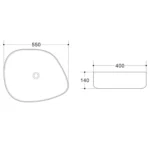 Lena E-2107S Tezgah Üstü Porselen Lavabo - E-2107S - Tezgah Üstü Lavabo - 2