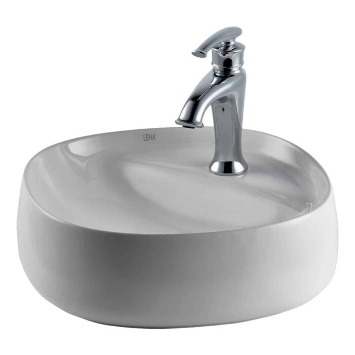 Lena E-2108 Tezgah Üstü Porselen Lavabo