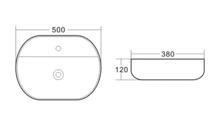 Lena E-2111 Tezgah Üstü Porselen Lavabo - E-2111 - Tezgah Üstü Lavabo - 2