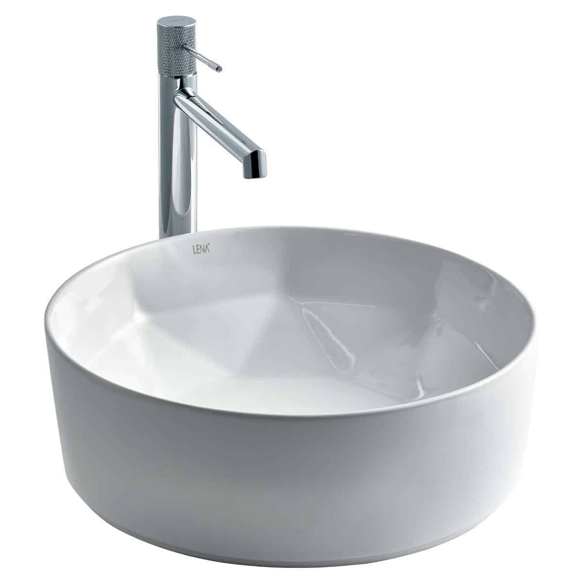 Lena E-2112 Tezgah Üstü Porselen Lavabo Lena E-2112 Tezgah Üstü Porselen Lavabo