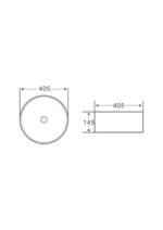 Lena E-2112 Tezgah Üstü Porselen Lavabo