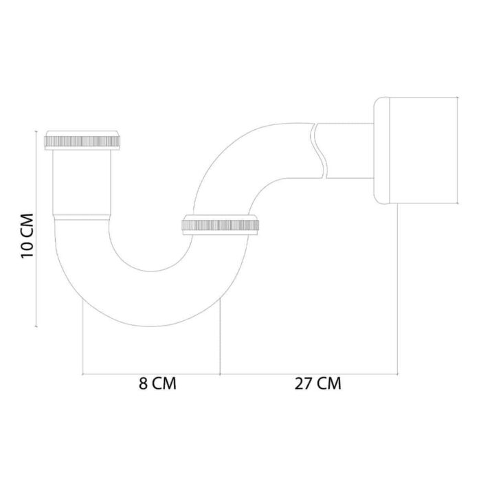 Fontana DP-201 Sifon Alt Takımı Krom - DP-201 - Basmalı Sifon , Gider (Pop-Up) - 2