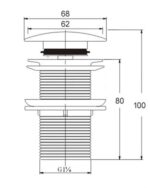 Fontana DR-09S Siyah Sifon Üst Takımı (Tahliye Deliksiz)