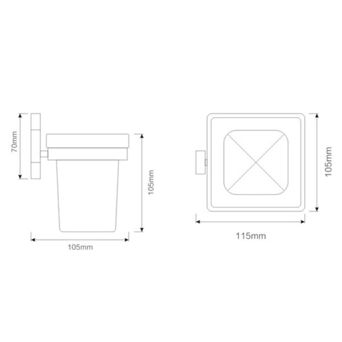 Fontana FC-60106 Krom Diş Fırçalığı