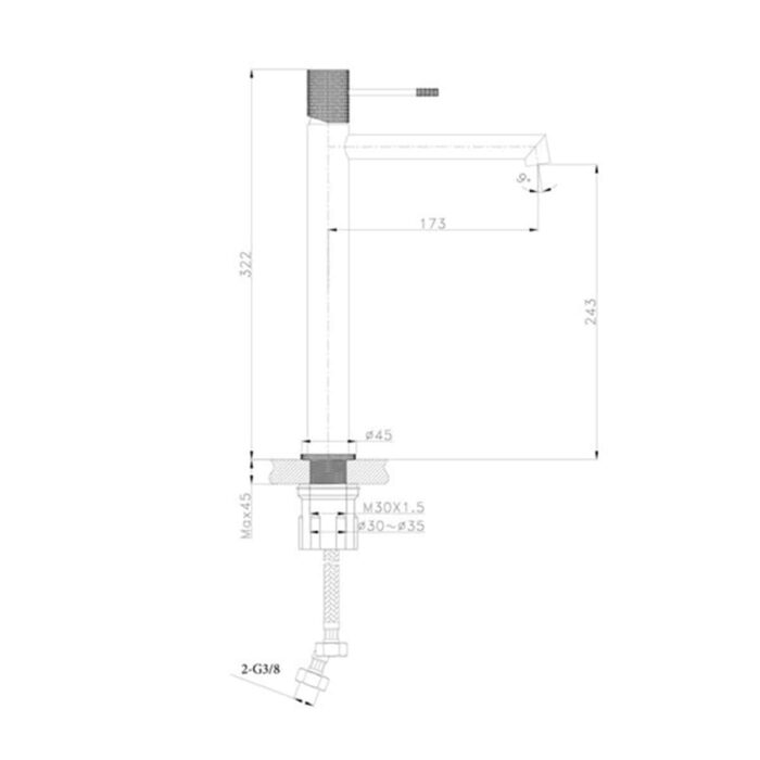 Fontana FM-2125 Siyah Lavabo Bataryası - FM-2125 - Lavabo Bataryası - 5