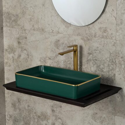 Lena E-4071Y Tezgah Üstü Porselen Lavabo