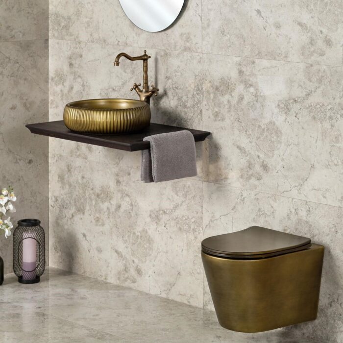 Lena E-4161C Tezgah Üstü Porselen Lavabo - E-4161C - Tezgah Üstü Lavabo - 2