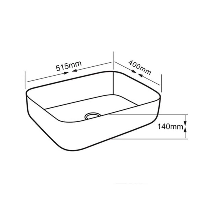 Lena E-4619 Tezgah Üstü Porselen Lavabo - E-4619 - Tezgah Üstü Lavabo - 3