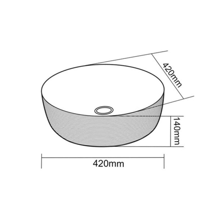 Lena E-5004G Tezgah Üstü Porselen Lavabo - E-5004G - Tezgah Üstü Lavabo - 2