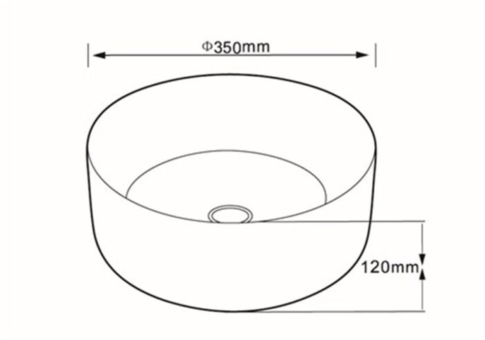 Lena E-7026 Tezgah Üstü Porselen Lavabo - E-7026 - Tezgah Üstü Lavabo - 2