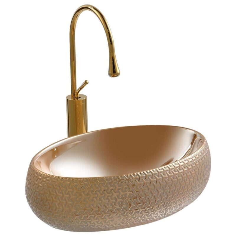 Lena E-8140 Tezgah Üstü Porselen Lavabo - E-8140 - Tezgah Üstü Lavabo - 1