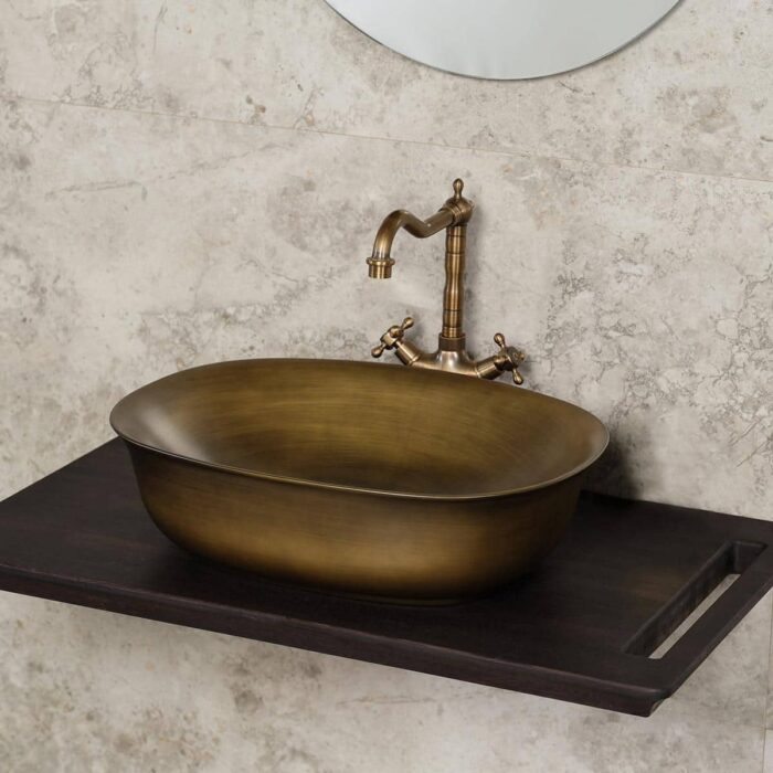 Lena EH-4600BR Tezgah Üstü Lavabo Bronz